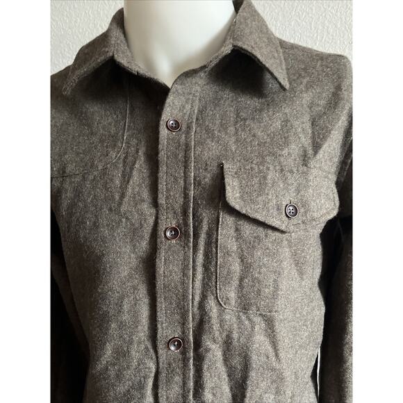 Buffalo Jackson Trading Co. Long Sleeve Gray Wool Shirt Men's Small Shacket - Picture 8 of 9